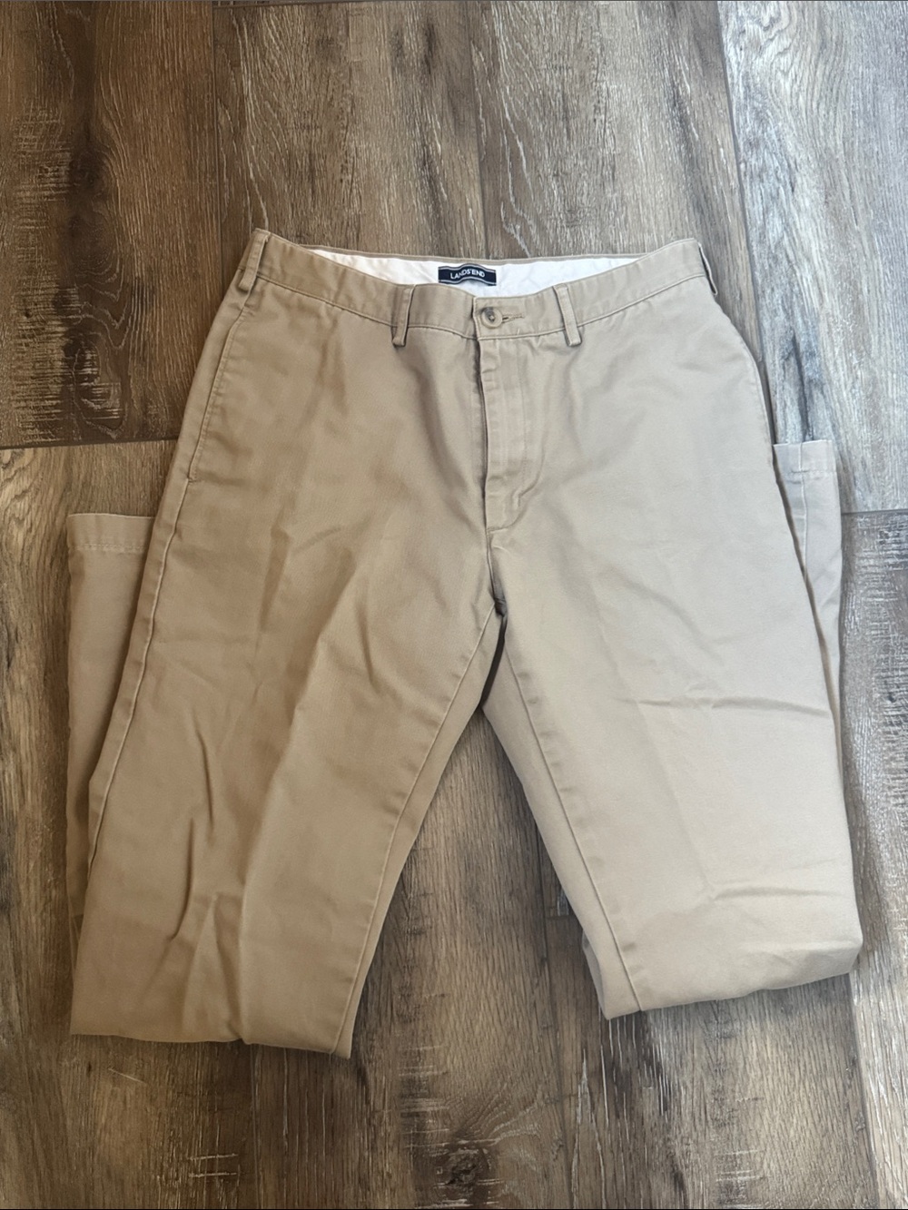 Lands' End Men's Chino Pants in Tan
